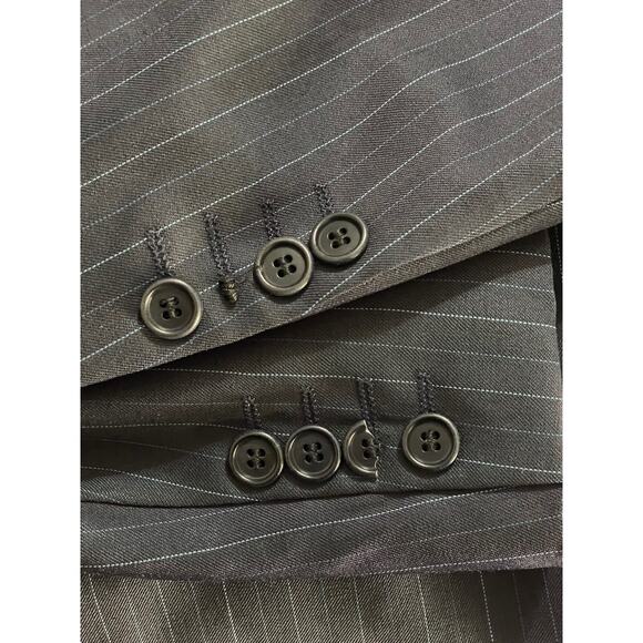 Boss by HUGO BOSS Einstein Sigma Pinstripe 100% Wool Jacket Pant Suit Size 46 - Picture 11 of 11